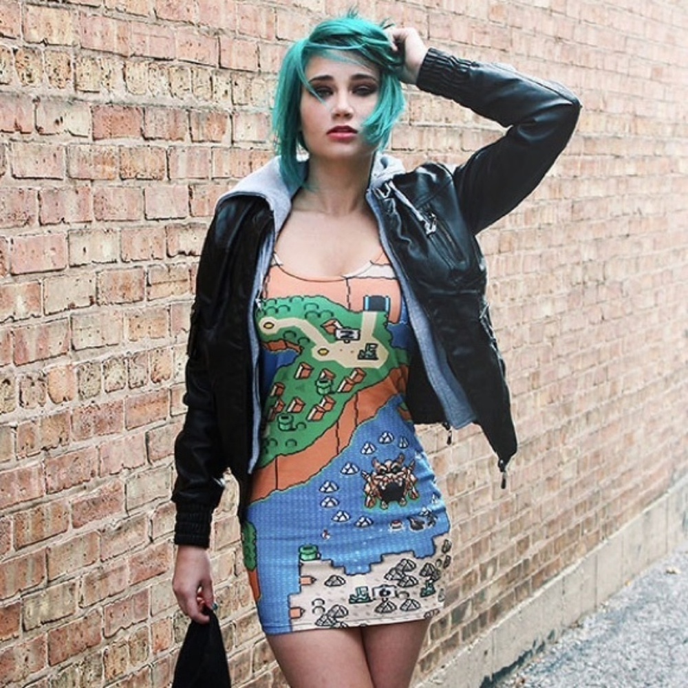 SOLD Koala Art & Design Super Mario Map Dress - Picture 2 of 7